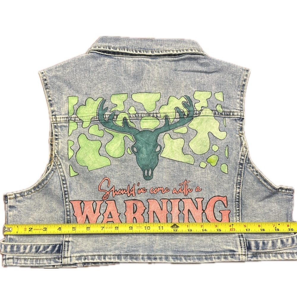 Morgan Wallen - Akira Cropped Denim Vest - Picture 2 of 6